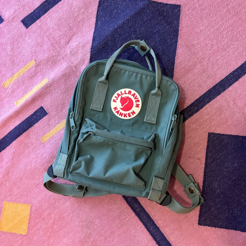Blue Fjallraven mini backpack